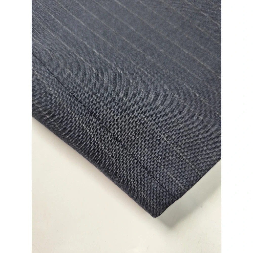 Hart Schaffner Marx Mens Wool Sports Coat 36S Navy Stripe USA 3 Button Blazer